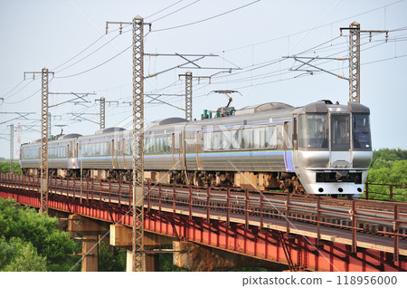 Hakodate Main Line Ebetsu-Toyohoro JR Hokkaido 785 series NE-502 train (Sapporo) Super Kamui Airport 118956000