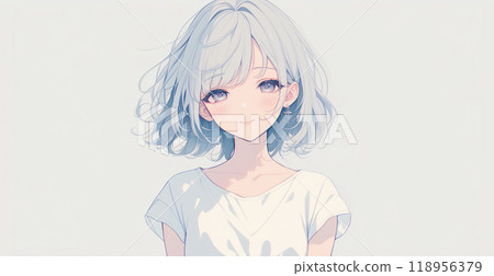 一個漂亮女孩的插圖 118956379