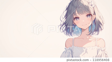 一個漂亮女孩的插圖 118956408