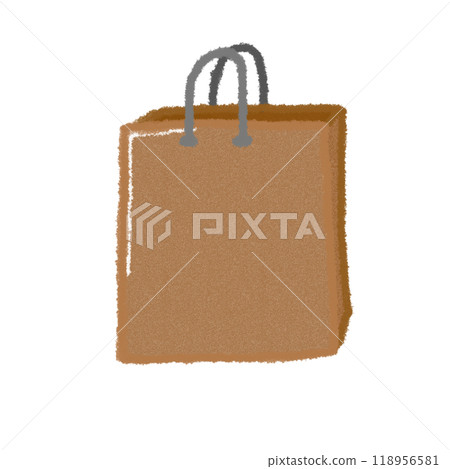 Shopping illustration (paper bag) Shopping illustration (paper bag) 118956581