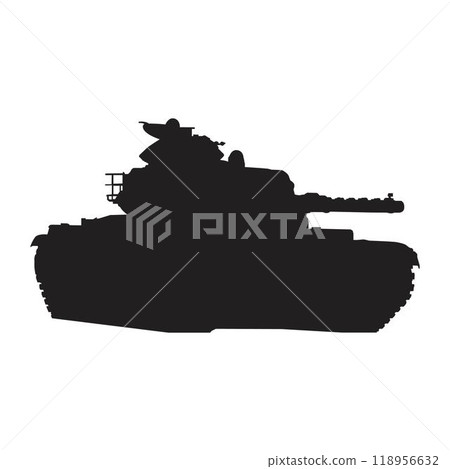 Military Tanks silhouette vector Military Tanks silhouette vector 118956632