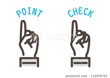 檢查並點字元和工人的手[向量插圖素材] 118956793
