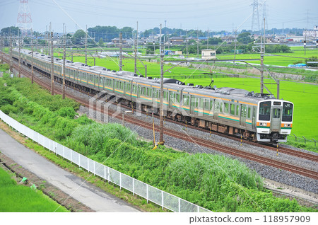 東北本線 東鷲宮~栗橋 JR東日本 211系 A37編組(高崎) 東北本線 東鷲宮~栗橋 JR東日本 211系 A37編組(高崎) 118957909