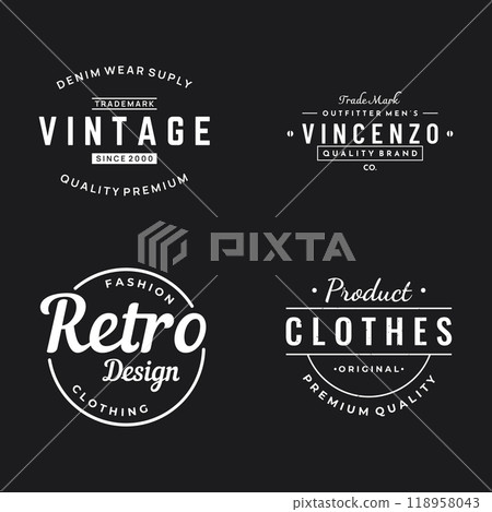 Retro hipster typography Elements Template for clothes shop, cafe, beer shop,restaurant,business,label,poster,vintage brand. Retro hipster typography Elements Template for clothes shop, cafe, beer shop,restaurant,business,label,poster,vintage brand. 118958043