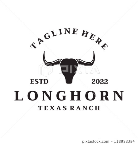 Longhorn bull, cow and buffalo vintage logo template. for badges, restaurant, business. Longhorn bull, cow and buffalo vintage logo template. for badges, restaurant, business. 118958384