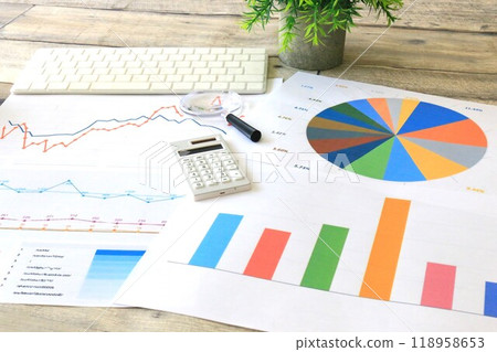 Business scene, graphs, charts, data and analysis Business scene, graphs, charts, data and analysis 118958653