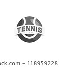 tennis ball logo emblem element graphic design template vector illustration vintage 118959228
