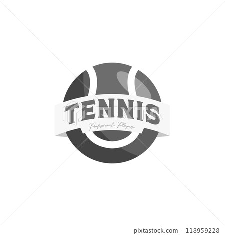 tennis ball logo emblem element graphic design template vector illustration vintage tennis ball logo emblem element graphic design template vector illustration vintage 118959228