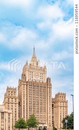 The building of the Ministry of Foreign Affairs of the Russian Federation on Smolenskaya Square. 118959544