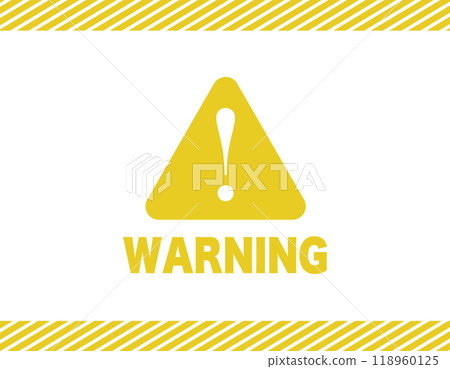 Caution Warning Exclamation Mark Sign Diagonal Line Yellow 118960125