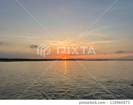 Fuji River and autumn morning Fuji River and autumn morning 118960873