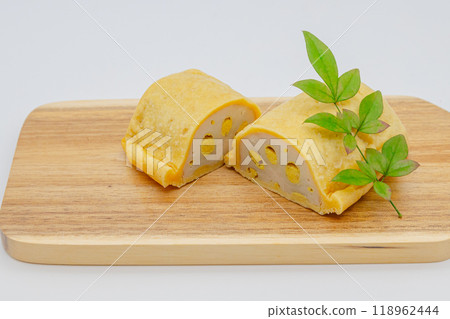 熊本縣芥末蓮藕切成兩半 熊本縣芥末蓮藕切成兩半 118962444