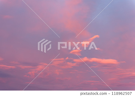 Pink sunset sky 118962507