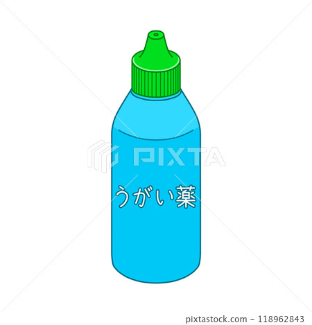 Mouthwash in a bottle 118962843