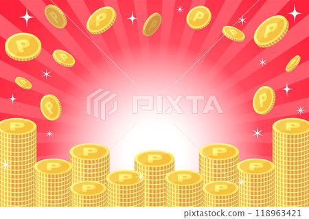 可以累積點硬幣的圖像的向量圖素材 可以累積點硬幣的圖像的向量圖素材 118963421