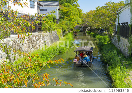 八幡堀的優雅風景(滋賀縣近江八幡市) 八幡堀的優雅風景(滋賀縣近江八幡市) 118963846