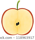 Red apples illustration, simple shapes style. 118963917
