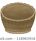 Basket illustration, simple shapes style. 118963918