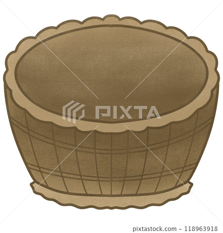 Basket illustration, simple shapes style. 118963918