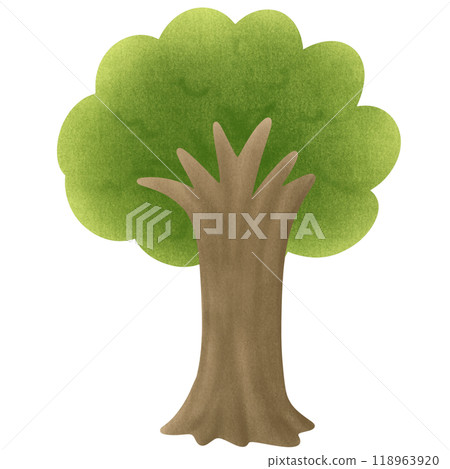 Apple tree illustration, simple shapes style. Apple tree illustration, simple shapes style. 118963920