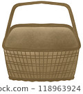 Basket illustration, simple shapes style. 118963924