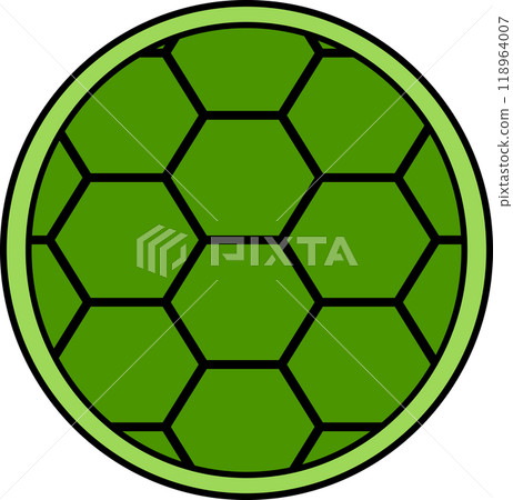 可愛的龜殼標記鬆散的龜字符圖 可愛的龜殼標記鬆散的龜字符圖 118964007