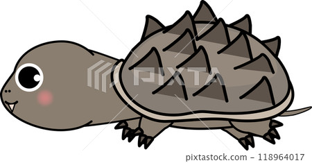 可愛的鱷魚龜松龜人物插畫 可愛的鱷魚龜松龜人物插畫 118964017