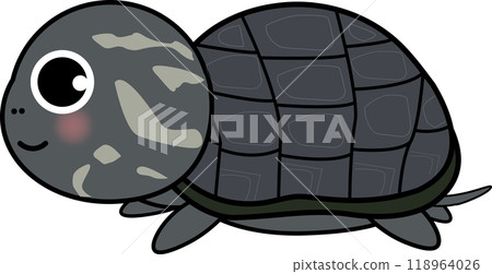 可愛又寬鬆的烏龜人物插畫 可愛又寬鬆的烏龜人物插畫 118964026