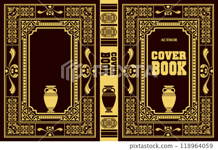 Vintage book cover design template 118964059
