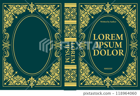 Elegant vintage book cover design template 118964060