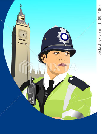 British police officer on duty 118964062