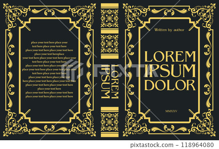 Elegant vintage book cover design template 118964080