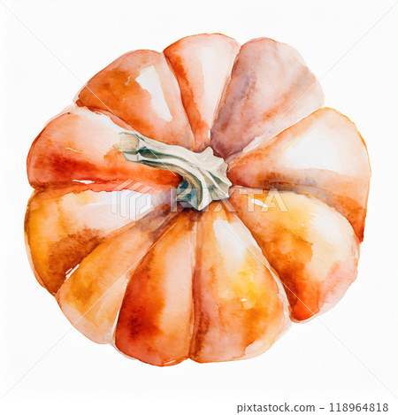 pumpkin watercolor 118964818