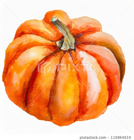 pumpkin watercolor pumpkin watercolor 118964819