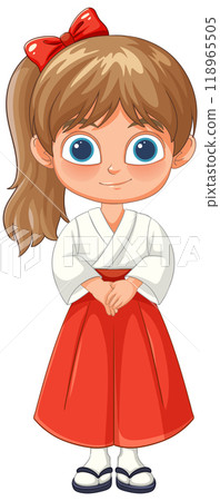 Cute Girl in Traditional Outfit Cute Girl in Traditional Outfit 118965505