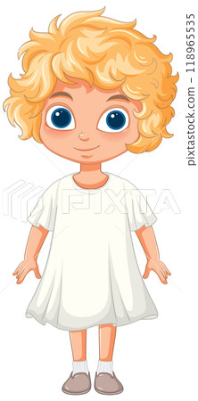 Cute Angelic Child Illustration 118965535