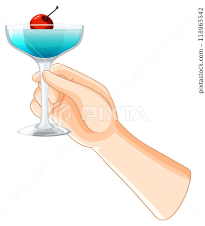 Hand Holding a Cocktail Glass 118965542