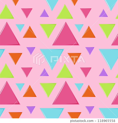 Colorful Geometric Triangle Pattern Colorful Geometric Triangle Pattern 118965558