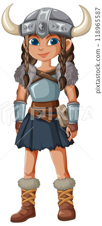 Young Viking Warrior Girl Young Viking Warrior Girl 118965587