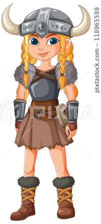 Brave Viking Warrior Girl 118965589