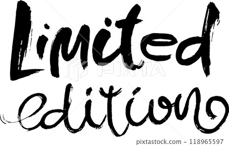 Limited Edition Dry Brush Modern Lettering Design. 118965597