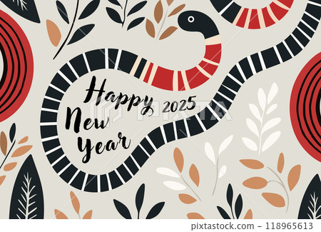 Handwritten New Year's card for the Year of the Snake 118965613