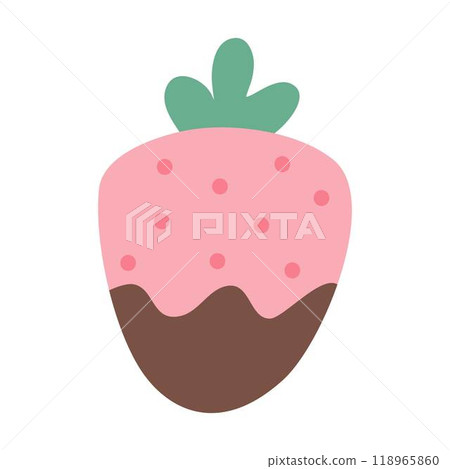 Red fresh strawberries with green leaves Red fresh strawberries with green leaves 118965860