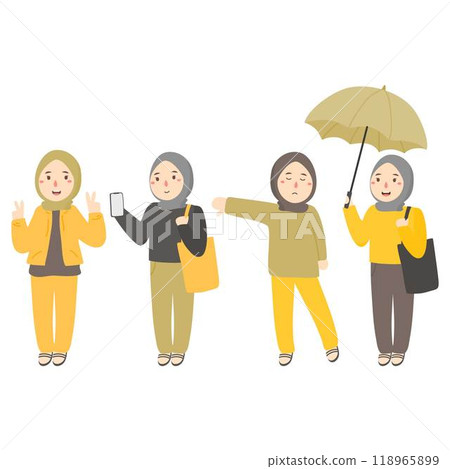 Pretty hijab women with expression Pretty hijab women with expression 118965899