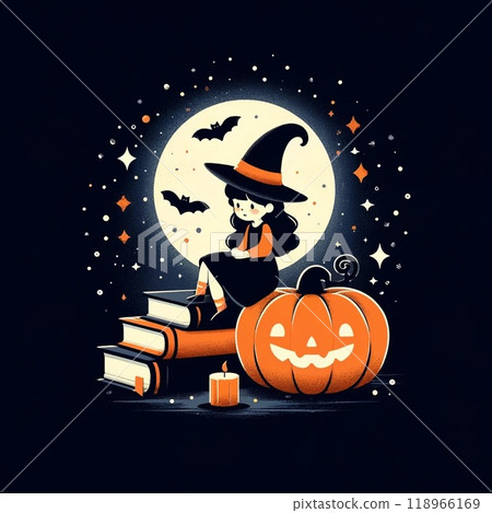 萬聖節南瓜和可愛的萬聖節物品 萬聖節南瓜和可愛的萬聖節物品 118966169