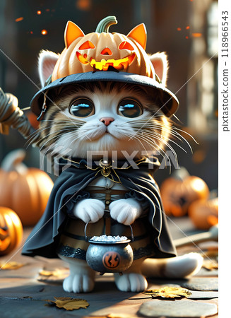 萬聖節之夜,一隻巫師小貓來了 萬聖節之夜,一隻巫師小貓來了 118966543