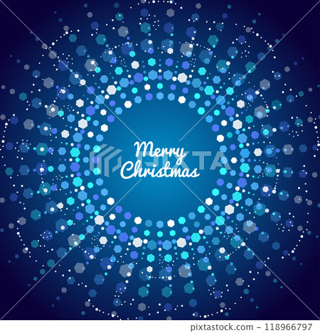 Beautiful blue Christmas round lights frame. Vector illustration Beautiful blue Christmas round lights frame. Vector illustration 118966797