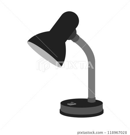 Vintage flexible desk lamp. Interior home and office decor desktop furniture. Adjustable table lamp for reading. 118967028