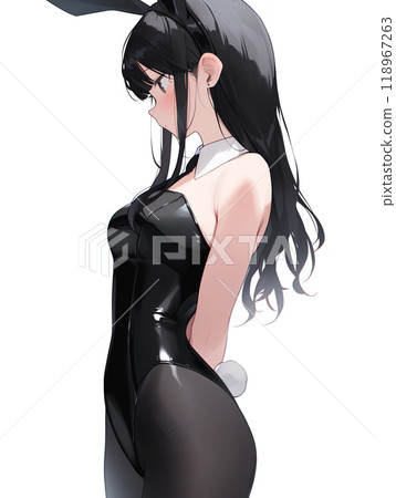 Woman in bunny girl cosplay / AI generated 118967263