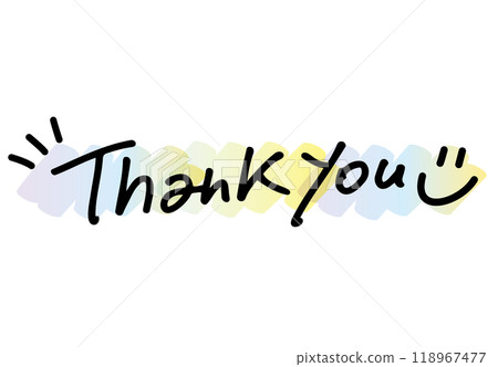 Thank you, thank you, stylish handwritten letters written with a pen, stylish watercolor Thank you, thank you, stylish handwritten letters written with a pen, stylish watercolor 118967477